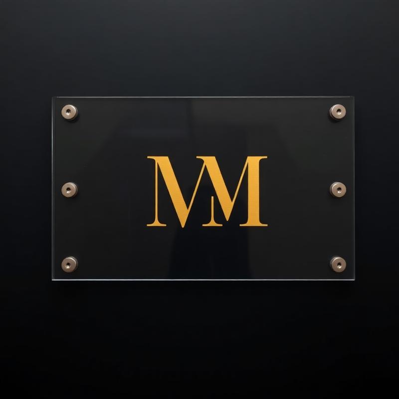 Plaque professionnelle — plexiglas transparent 5 mm